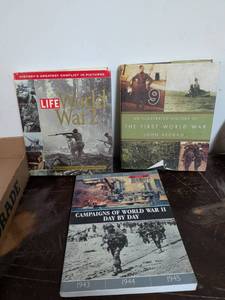 lot 233 image: Lot of 3 World War History Books LIFE World War 2 Keegan First World War Day by Day
