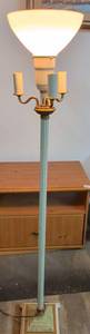 lot 242 image: Floor Torchiere Lamp 3 Arm Bowl Shade