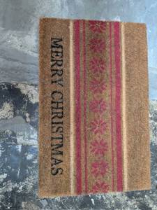 lot 243 image: Merry Christmas Door Mat with Snowflake Pattern