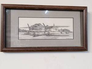 lot 253 image: Framed Wall Art B-25 Davidson 1991 Aircraft Image