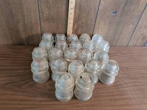 lot 268 image: Hemingray Clear Glass Insulator Lot