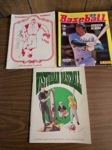 lot 280 image: Panini Baseball 89 Sticker Album  2 Westurban Baseball Yearbooks 1988 1993