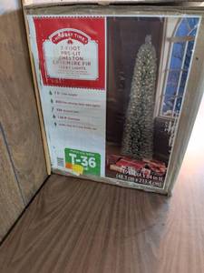 lot 282 image: Holiday Time 7 ft Pre-Lit Shelton Cashmere Fir Tree 300 Clear Lights