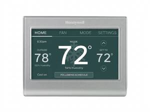 lot 419 image: Honeywell Wi-Fi Smart Color Thermostat Gray RTH9585WF1004