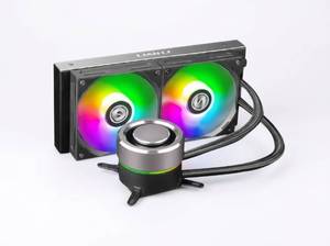 lot 425 image: Lian Li CPU Liquid Cooler 9.45 in Radiator GALAHAD AIO 240 RGB Black  Retail $103.49