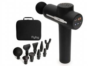 lot 434 image: Flyby Massage Gun F1Pro Percussion Deep Tissue 3-Speed 6 Attachments
