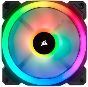 lot 466 image: Corsair LL120 RGB 120mm PWM Case Fan Dual Light Loop Single Pack CO-9050071-WW