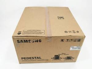 lot 470 image: Samsung Washer Pedestal Black Steel w 4 Casters Model WE502NV