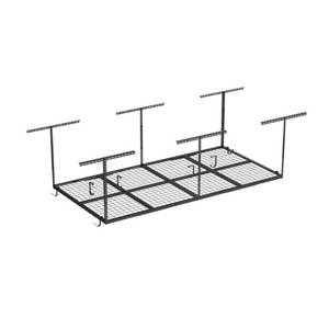lot 548 image: Fleximounts Overhead Garage Ceiling Storage Rack 4x8 Black OHK48B-E  Retail $118.99