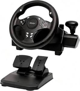 lot 415 image: R270 Racing Wheel w Pedals, Shifter and Manual - 270 Degree Rotation
