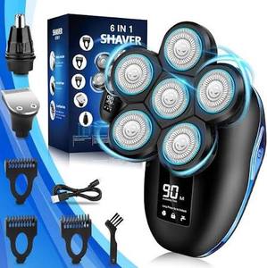 lot 430 image: 6-in-1 Grooming Kit 4D Electric Shaver LK-8820 w Brush Head & USB Cable