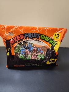 lot 70378 image: Alberts Mixed Fruit Chews 135 Pieces 11.92 oz Bag and Smarties Original 8 oz Bag (2Bg Chews 1Bg Smarties) - Retail $6