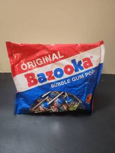 lot 70397 image: Bazooka Original Bubble Gum Pop Assorted Flavors - Retail $10
