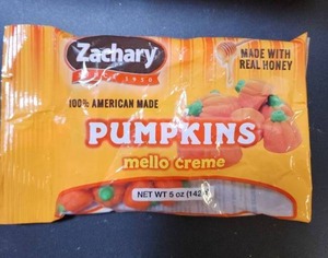 lot 71255 image: Zachary Pumpkins Mello Creme Candy 5 oz 142 g (2Bags) - Retail $6