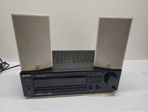 lot 8 image: Sony AudioVideo Control Center Receiver 100W with Boston SurroundSat 6 Speakers
