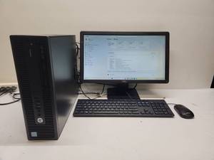 lot 19 image: HP ProDesk 600 G2 SFF Intel Core i5-6500 8GB RAM 112GB Storage Desktop