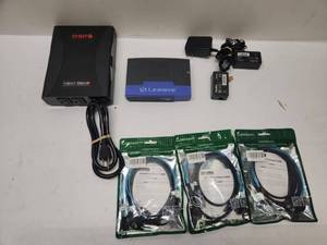 lot 56 image: ESPO Next Gen Networking Equipment Lot with Linksys Router and Cables