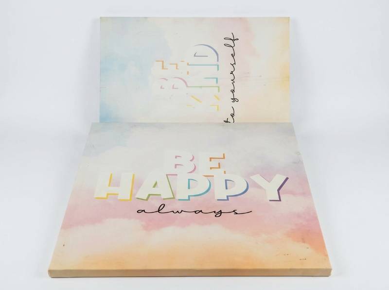 lot 64133 image: Canvas Art Prints with Colorful Lettering - Set of 2