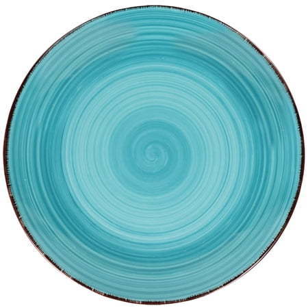 lot 4008 image: Royal Norfolk Turquoise Swirl Stoneware Dinner Plates 10.5in and Cereal Bowls
