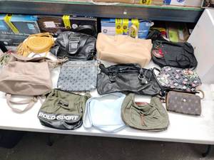 lot 8240 image: Lot of 12 Assorted Handbags incl. Polo Sport, Rampage, Beverly Hills Polo Club