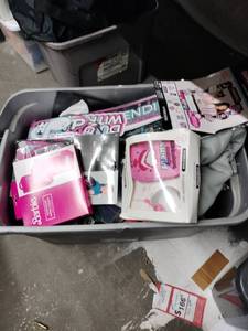 lot 8241 image: Mixed Party Supplies & Misc Household Tote Lot w Barbie Favor Boxes