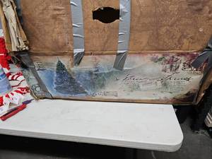 lot 8276 image: 6 12 Foot Norway Spruce Artificial Christmas Tree w Metal Stand SKU 75003