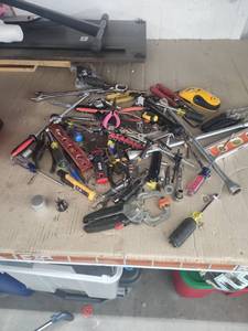 lot 6002 image: Assorted Hand Tool Lot w Klein, Husky, Stanley, Craftsman & Milwaukee Bag