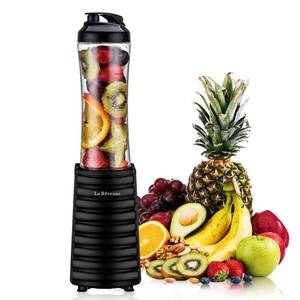 lot 6012 image: La Reveuse Personal Blender 300W 18 oz Single-Serve Cup, Black