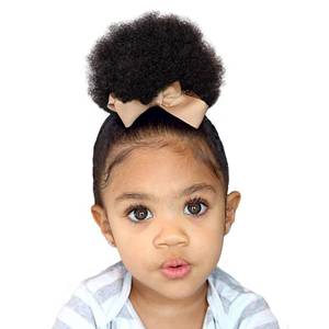 lot 235 image: isheeny Afro Puff Drawstring Ponytail Human Hair, 4C Afro Texture, Black - Retail $18