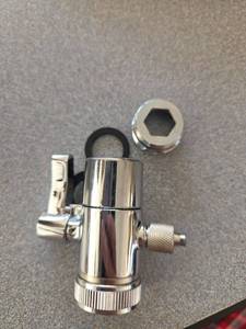 lot 253 image: Metal Faucet Diverter Adapter Compatible For Enagic Kangen Water Machines Leveluk SD 501 K8 - Retail $50
