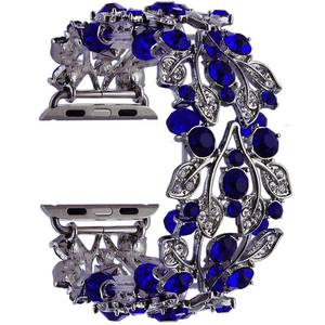 lot 254 image: VIQIV Dressy Bling Band for Apple Watch Women Stretchy Crystal Bracelet - Retail $20