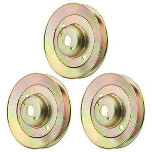 lot 258 image: Misakomo M163464 Deck Spindle Pulley 3 pcs, Compatible with John Deere Z425 Z435 Z445 EZtrak Zero Turn Mowers, Rotary 13542 M154394 Blade Drive Pulley Round 4.9 OD - Retail $28