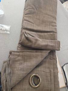 lot 311 image: Brown Blackout Curtains - Retail $0