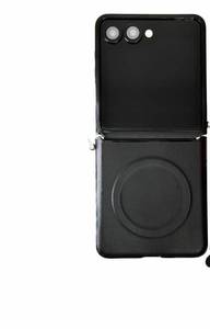 lot 409 image: NiceKing for Samsung Galaxy Z Flip 7 Case with Lanyard, Support Wireless Charging MagSafe Magnetic Phone Case for Galaxy Z Flip7 Zflip7, Hard Plastic Frame PU Leather Protective Cove (Black) - Retail $6