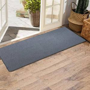 lot 457 image: Yancorp 17x48 Ultra Thin Bathroom Rugs,Low Profile Bath Rug,Rubber mat,Fit Under Door,Non Slip,Machine Washable Shower Rug,Dark Grey - Retail $20