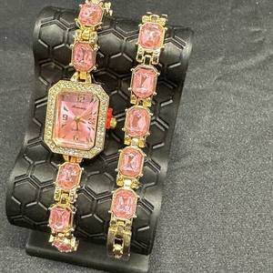Rinnady Quartz 20mm Watch and 8in Bracelet Set 7292 New