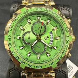 lot 25 image: Green & Gold Sports-Master Chronograph Wristwatch 48 mm Case NEW