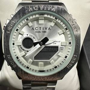 lot 35 image: ACTIVA Dual Time Analog Digital Watch 30M ACWM423-002 Brand New