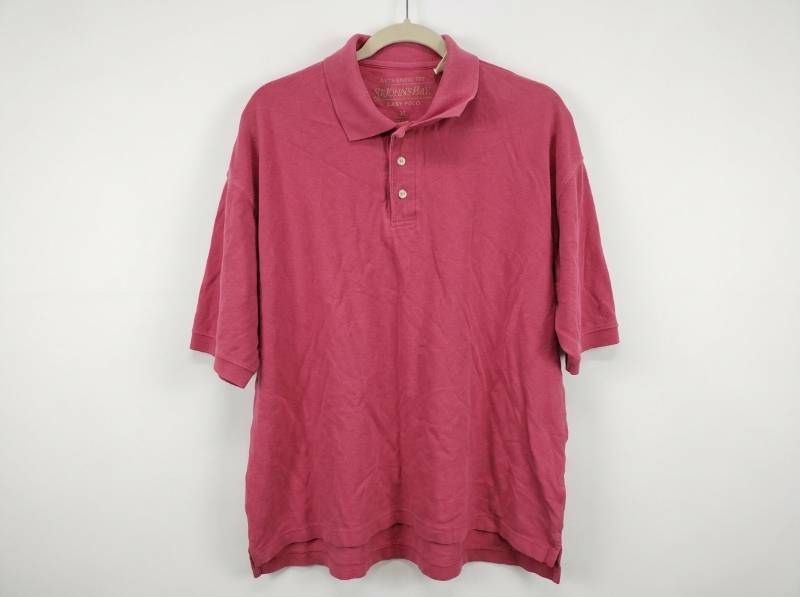 lot 630 image: St. Johns Bay Authentic Fit Easy Polo Mens XL Short Sleeve Pink Polo Shirt