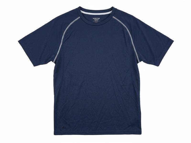 lot 655 image: Emerge RapiDry Mens Short Sleeve Athletic Shirt Size L Navy Blue