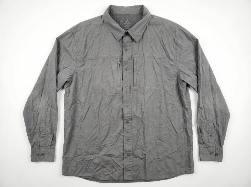 lot 658 image: Ascend Mens Long Sleeve Button-Up Shirt Size 2XLT Gray