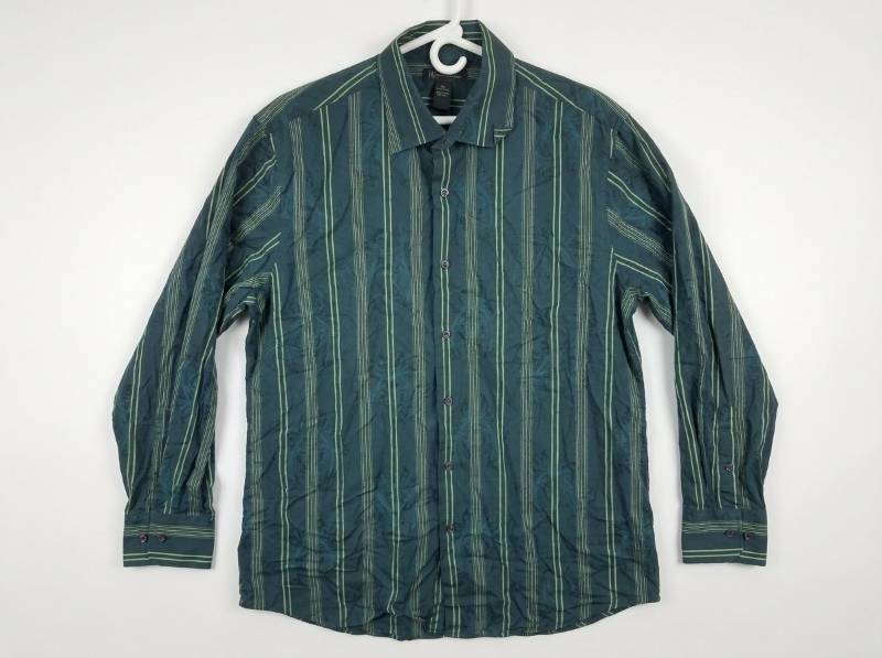 lot 671 image: INC International Concepts Mens XL Striped Paisley Button-Up Dress Shirt