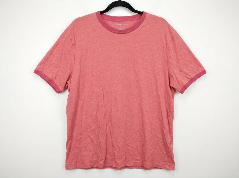 lot 695 image: Old Navy Mens XXL Pink Short Sleeve Ringer T-Shirt