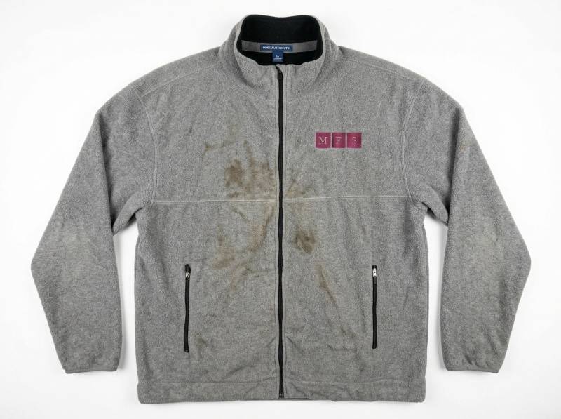 lot 702 image: Port Authority Mens Full-Zip Fleece Jacket Gray w MFS Logo Size XL