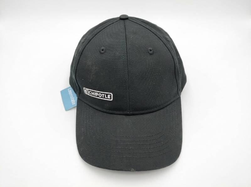 lot 729 image: Chipotle Black Baseball Cap with Embroidered Logo Patch, Loomstate Label