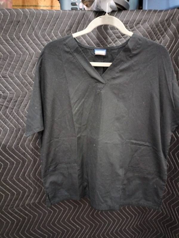 lot 9084 image: Cherokee Authentic Scrubs Workwear Black V-Neck Scrub Top Size L Style 4700