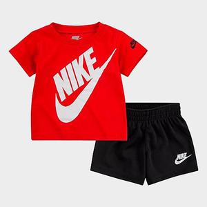 Nike Futura T-Shirt and Shorts Set Baby Boys 12M Red/White/Black 5651305