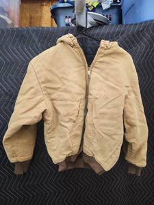 lot 2113 image: Polar King by Key Large Hooded Zip-Front Insulated Canvas Jacket