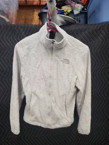 The North Face Women's Full-Zip Fleece Jacket Light Gray Size XS