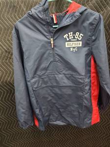 lot 2124 image: Tommy Hilfiger TH-85 NYC Half-Zip Hooded Anorak Jacket NavyRed Size L (1416)